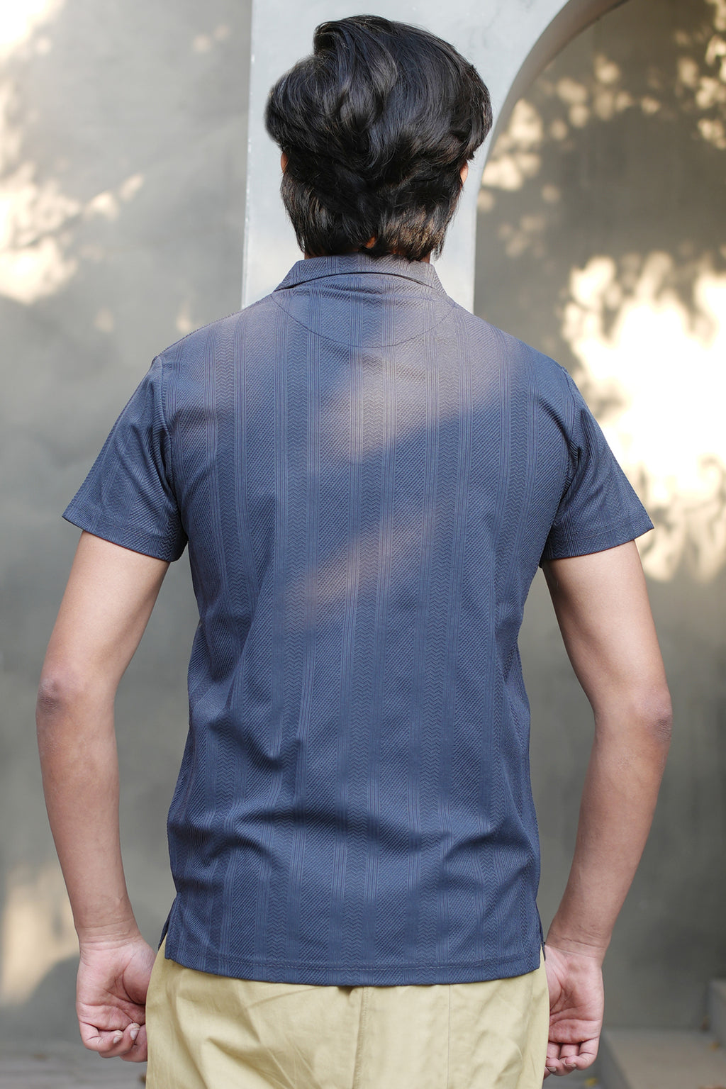 Signature Multi-Textured Chevron Polo