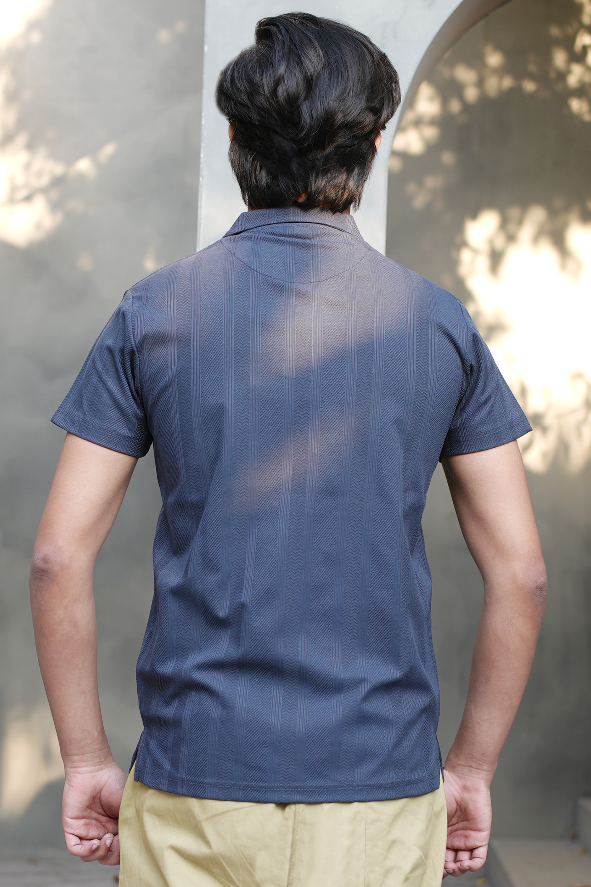 Signature Multi-Textured Chevron Polo