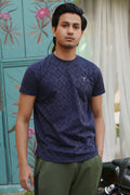 Geometric Embossed Jacquard Tee