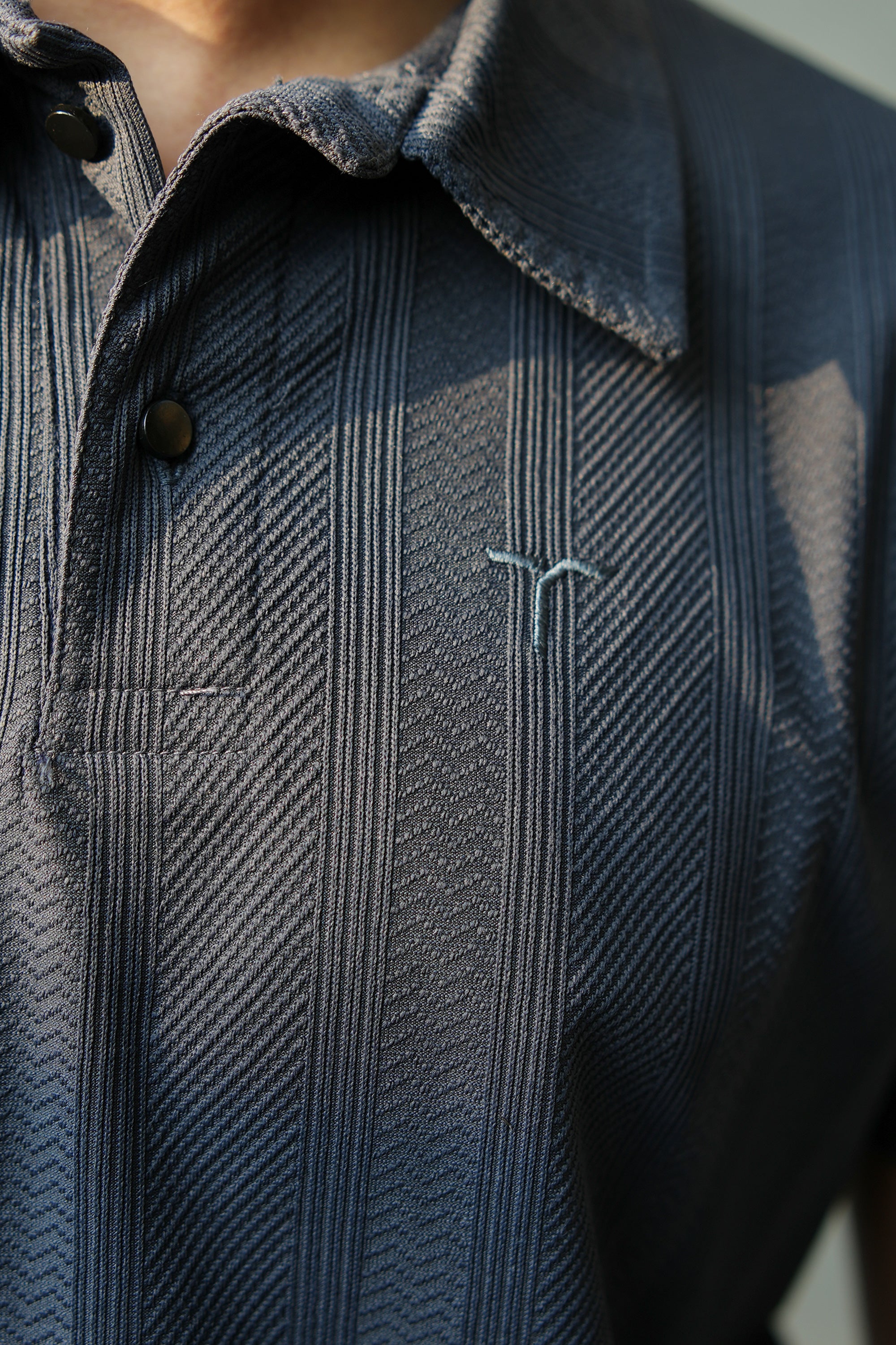 Signature Multi-Textured Chevron Polo