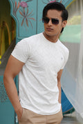 Geometric Embossed Jacquard Tee
