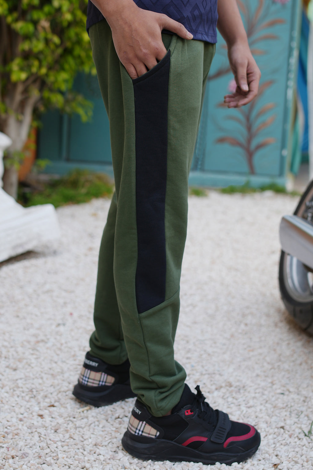 Engineered Terry Paneled Joggers