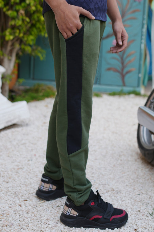 Engineered Terry Paneled Joggers
